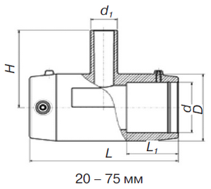 Редукционный тройник э. с. SDR 11 PE 100 PN 10 491404